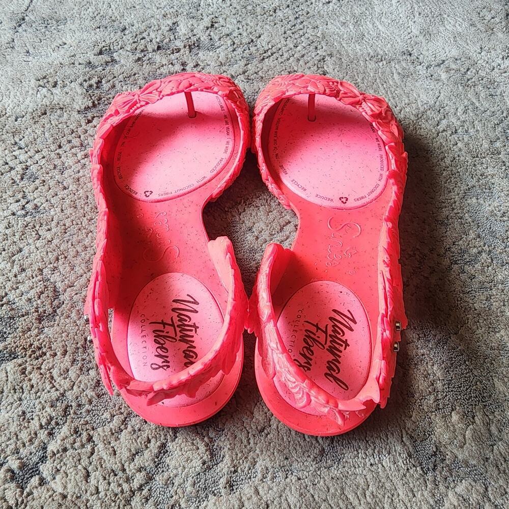 Sunies Hawaii Sandals Size 9 Women's Pink Shoes Natural Fibers - Picture 7 of 8